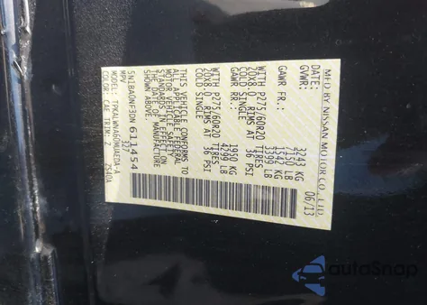 2013 Nissan Armada Platinum from USA, damaged, VIN 5N1BA0NF3DN611454